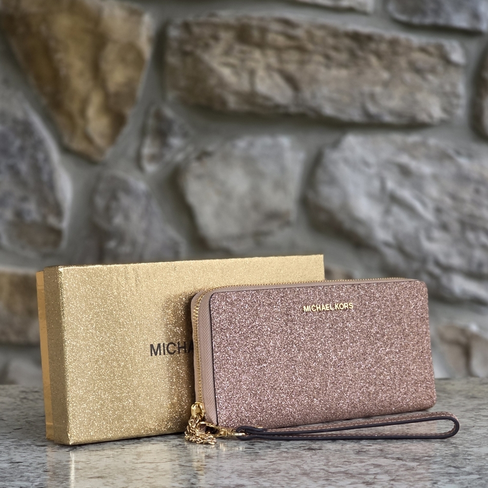 Michael Kors Alex Continental Pink Wristlet